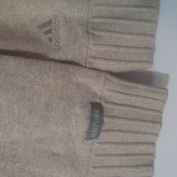 ADIDAS Adipure tan golf cardigan sweater jacket full zip size large - Picture 4 of 5